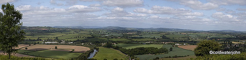 Pan of the Wye Valley from Coppett's Hill, Goodrich, Herefordshire