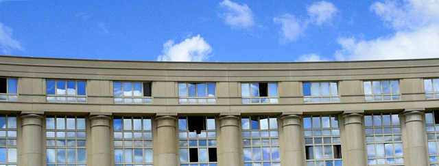 Blue windows and clouds