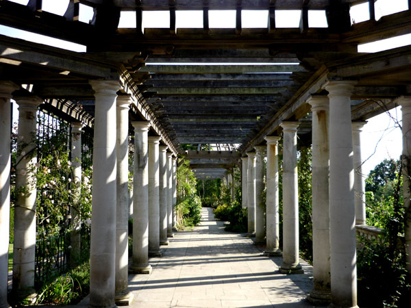 Along the pergola terrace