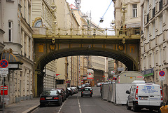 Bridged street in Vienna
