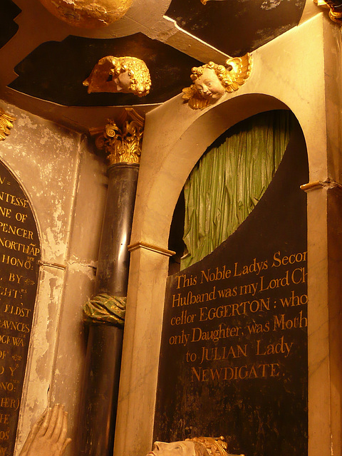 harefield church, middx, c17 tomb of the countess of derby, alice spencer, 1637