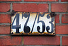 Enamel house numbers