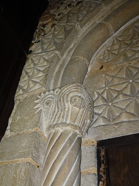 elsenham church,essex, c12 doorway and tympanum