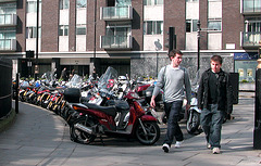 Motor bike and moped parking place