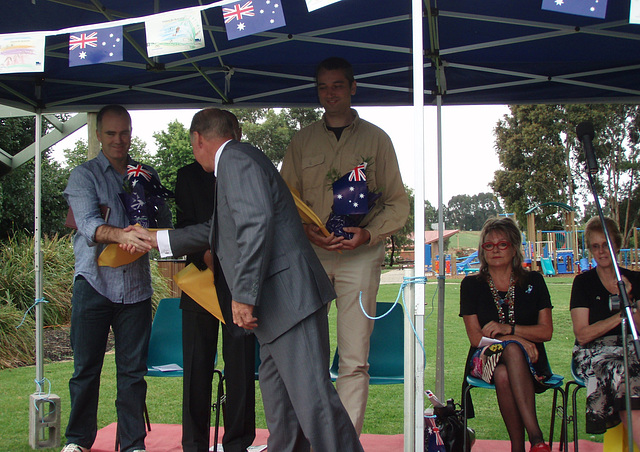 Australia Day ceremony in Leongatha