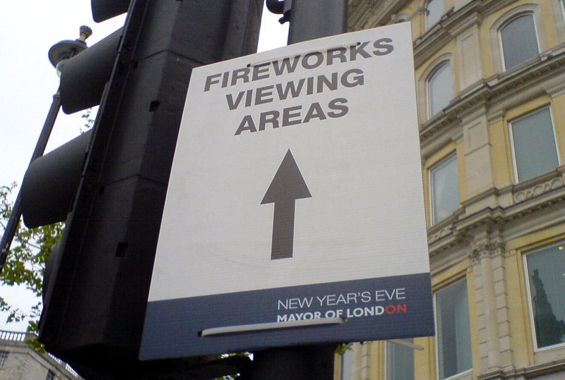 Fireworks viewing area for New Year's Eve