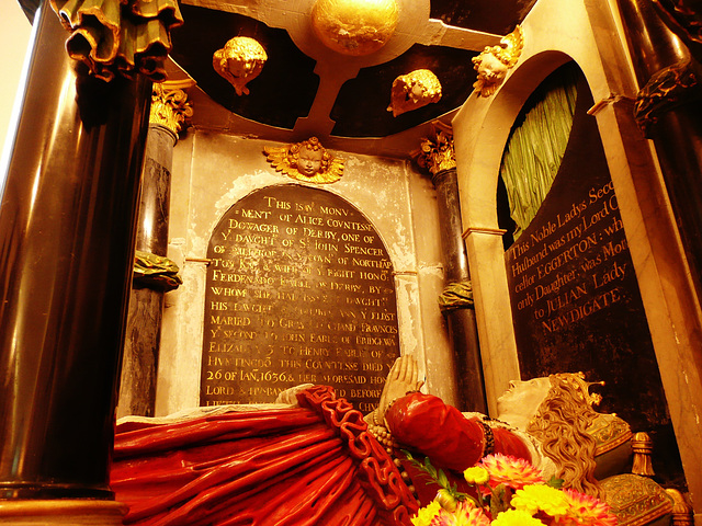 harefield church, middx, c17 tomb of the countess of derby, alice spencer, 1637