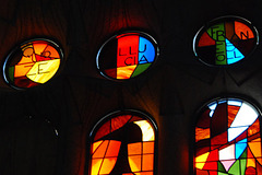 Stained glass detail - La Sagrada Familia