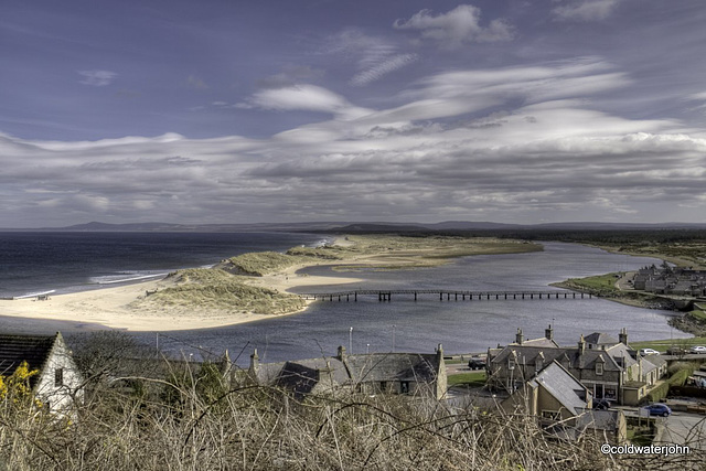 View east from Lossiemouth along its beach