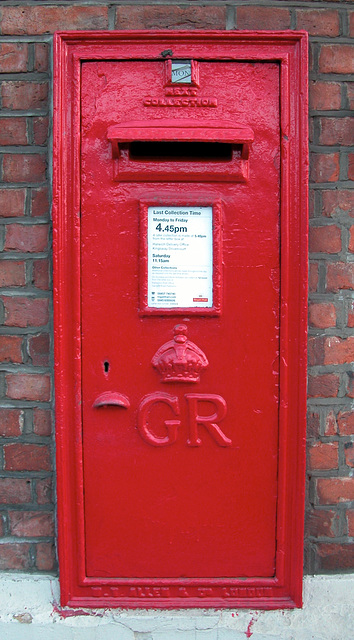 Post box at Harwich International train station