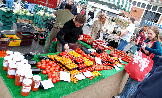 Tomatoes at market