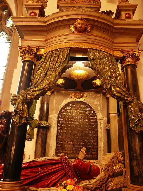 harefield church, middx, c17 tomb of the countess of derby, alice spencer, 1637