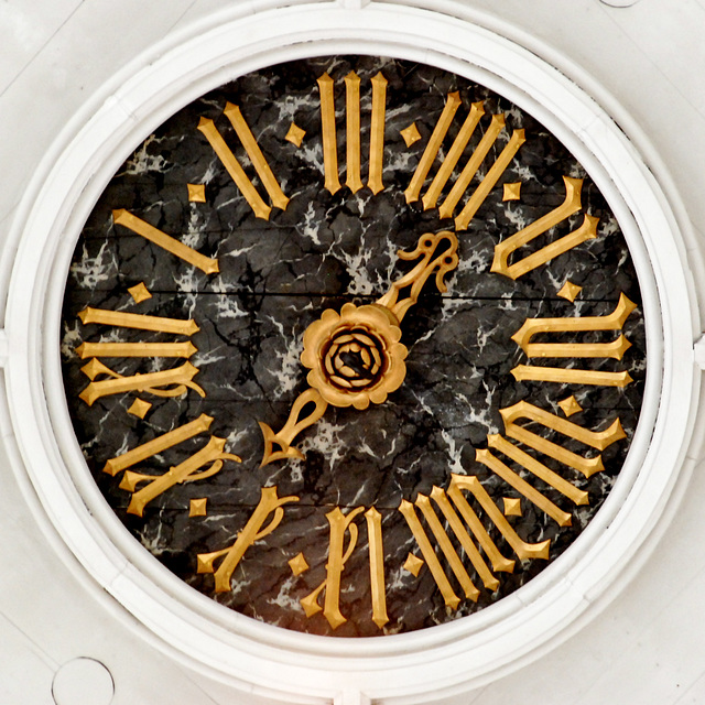 Clock in the roof of the Highland Church in Leiden