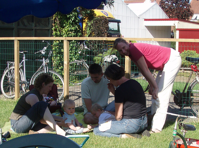 in de tuin