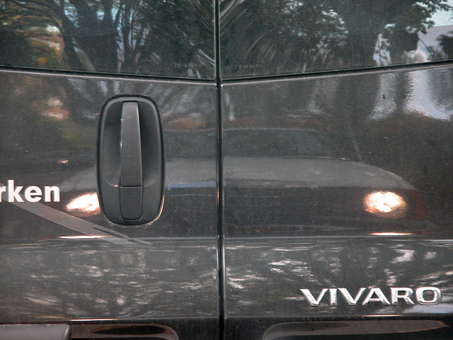 My Merc reflected in other cars