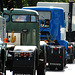 Oldtimer day at Ruinerwold: Trucks waiting to go back into Ruinerwold