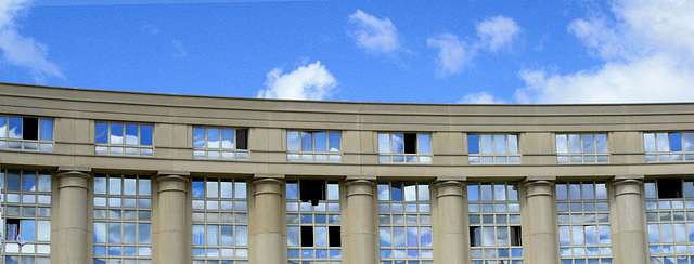 Blue windows and clouds