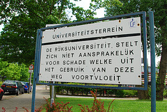 Old signs of Leiden University