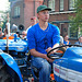 Oldtimer day at Ruinerwold: Leaving for the tractor tour