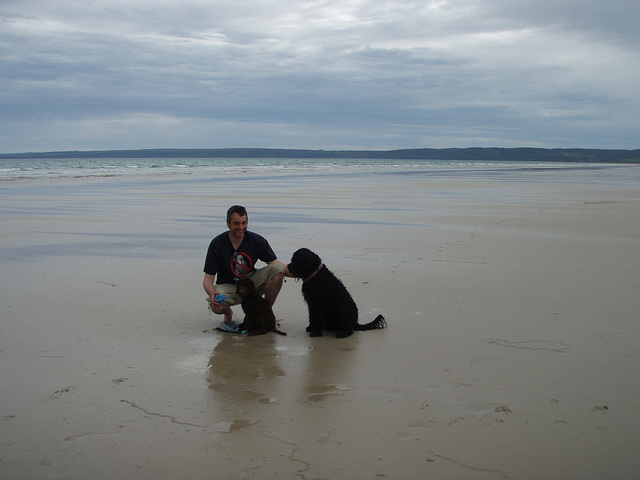 Coco's first visit to the beach