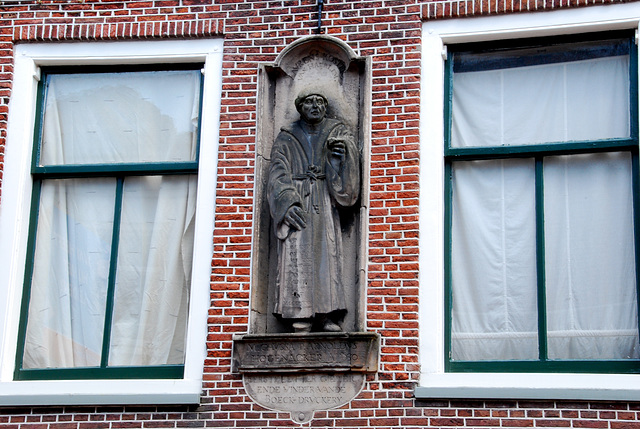 Statue of Laurens Jansz. Coster, inventor of book printing with moveable type