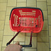 Supermarket basket with wheels