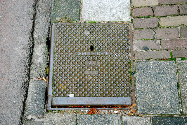 Drain cover of the Leiden city council 1971