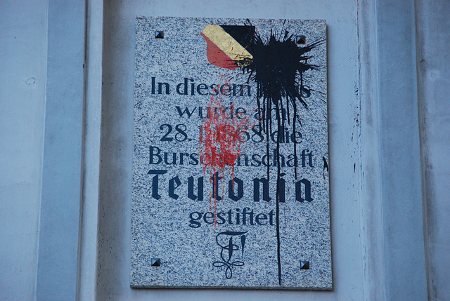The Burschenschaft Teutonia is not loved by everybody