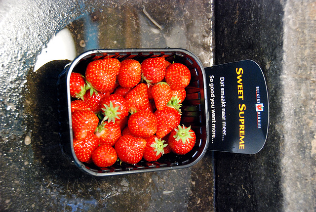 I bought and ate these fancy (and expensive) strawberries