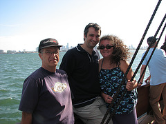 with Phil Sinclair on the Tall Ship