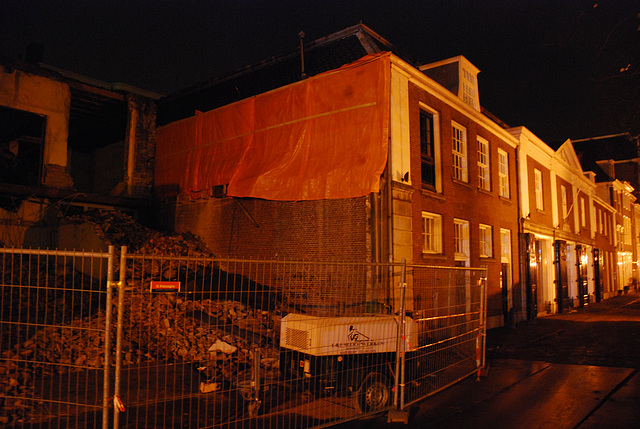 Demolition on the Smidswater in The Hague