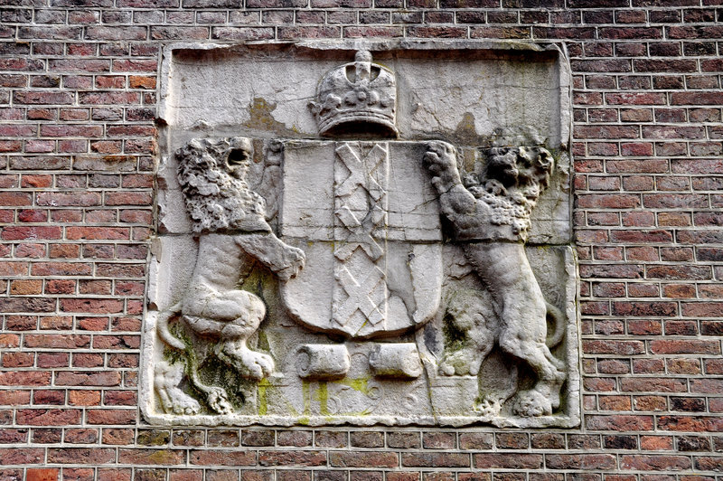 Gable stone of the coat of arms of Amsterdam