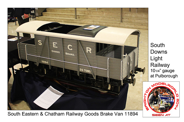 Modelworld 2014 SECR goods brake - South Downs Light Railway - Brighton 22.2.2014