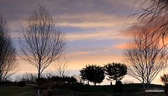 Inverted reflections at dusk