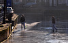 Trying the ice in Leiden