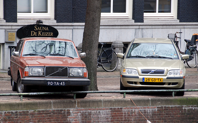 Old and new Volvo