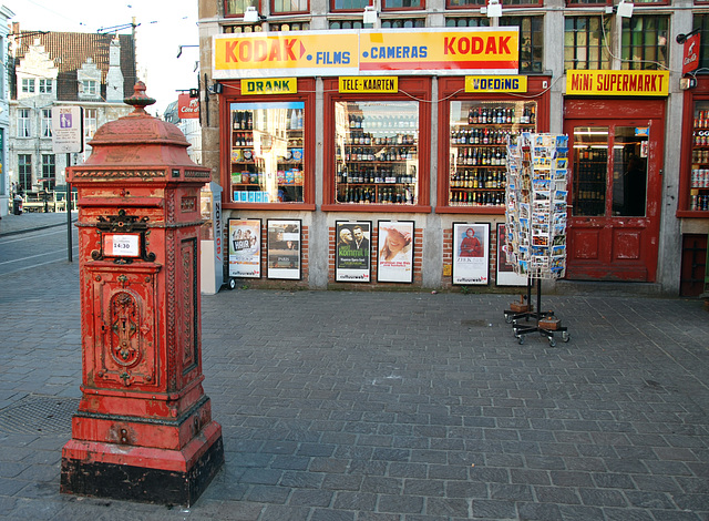 Old letter box in Ghent (Belgium)