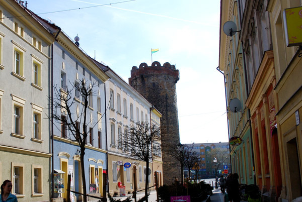 Looking up to the Blacksmith's Tower, Zlotoryja