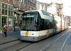 Tram to Moscou in Ghent (Belgium)