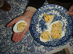 stuffed goose eggs