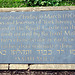 Inscription to remind people of the massacre of Jews