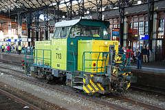 Celebration of the centenary of Haarlem Railway Station: Work engine 713