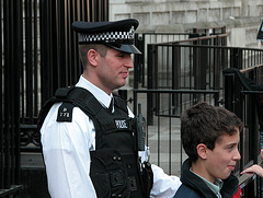 In front of Downing Street