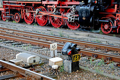 Celebration of the centenary of Haarlem Railway Station: Engine 65 018 and a dwarf signal