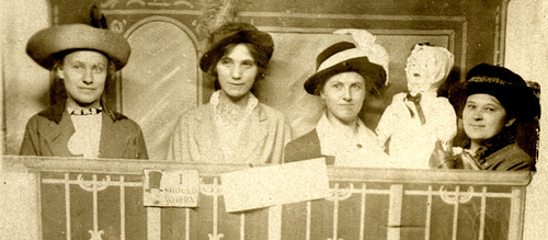 Four Women and a Doll on a Train (Detail)