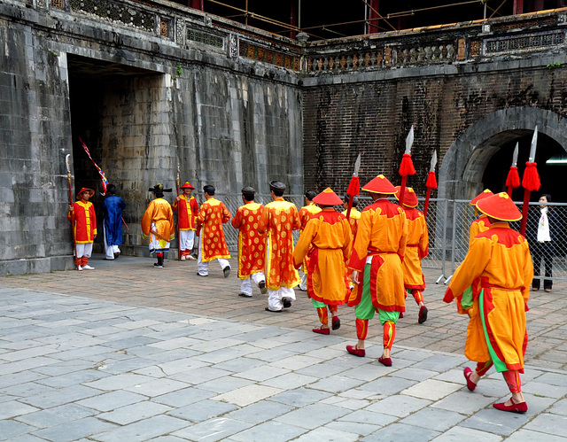 Procession Entering the Ngo Mon (Noontime) Gate to the Imperial Enclosure