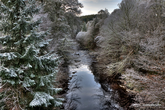 The River Divie, two hundred metres or so east of where it flows into the Findhorn The River Divie, two hundred metres or so east of where it flows into the Findhorn
