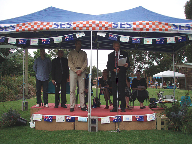 Australia Day ceremony in Leongatha