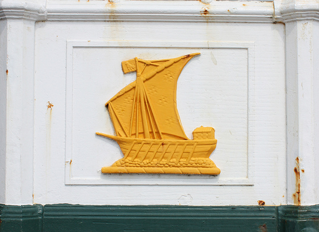 The ship was yellow