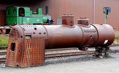 Fire box and kettle of a steam engine